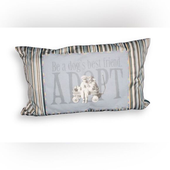 Pet Adoption 16 x 26 Bolster NEW Throw Pillow Be a Dog's Best Friend ADOPT - Picture 1 of 10